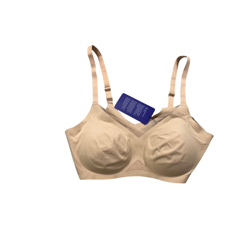 NWT Honeylove Beige Wireless Support‎ Bra Size Large Smoothing Shapewear